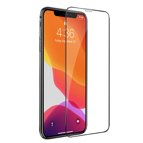 Защитное стекло на iPhone XS Max/11 Pro Max (G2), 3D закруглённое, черное