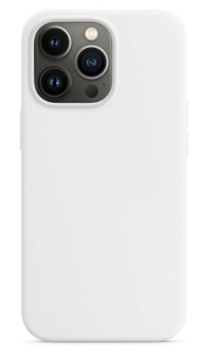 Чехол - накладка для iPhone 13 Pro Max, Silicon Case, без лого, белый