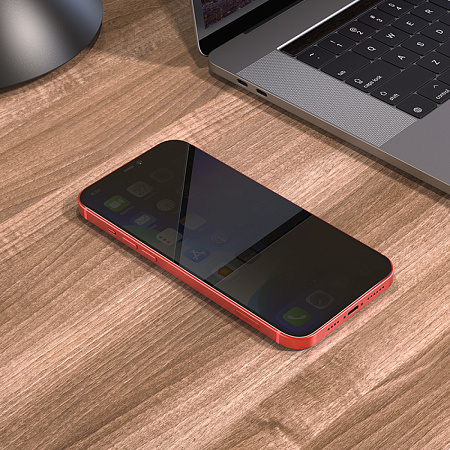 Защитное стекло на iPhone 12 (6.1)/12 Pro (6.1) G11, HOCO, Full screen HD privacy protection tempered glass, черное