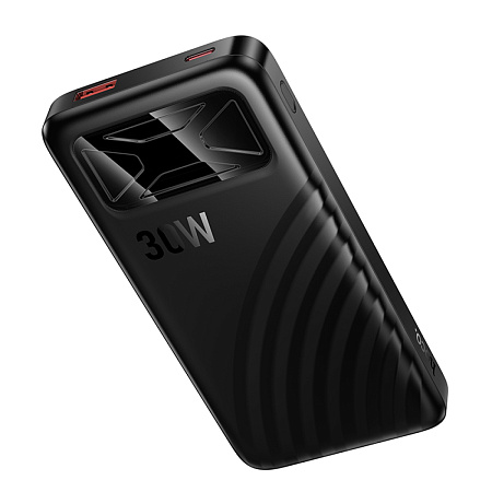 Универсальный Доп. Аккумулятор 10000mAh, Q42, HOCO, 1 PD 30W+1 USB 22.5W, ультра тонкий, черный