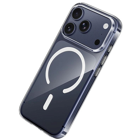 Чехол для iPhone 17 Pro, PC+TPU, Магнитный (MagSafe), AS4, HOCO, прозрачный