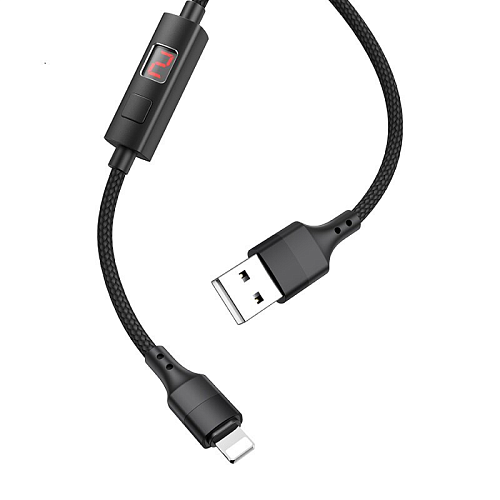 USB Кабель Micro, HOCO, S13, с дисплеем черный