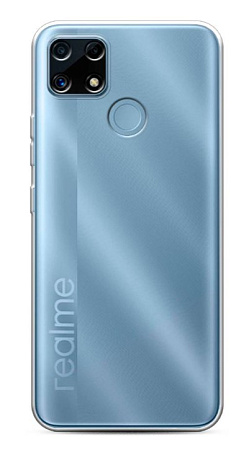 Чехол силиконовый для Realme C12/C25/C25S/Narzo 20/Narzo 30A, X-CASE, прозрачный