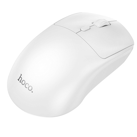 Беспроводная мышка, GM42, HOCO, Bluetooth 2.4G,  размер: 110 * 59 * 36 мм, белый