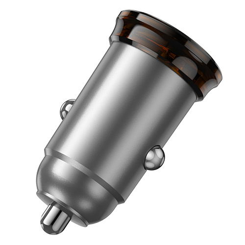 Автомобильное зарядное устройство, 1 USB QC3.0 18W, 1 PD 25W (NZ16A), HOCO, серый