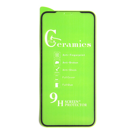 Защитное стекло на iPhone XR/11 (6.1), Ceramic, черное, X-CASE