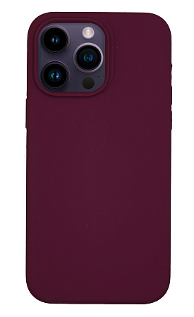 Чехол-накладка для iPhone 14 Pro Max, Silicon Case, без лого, винный