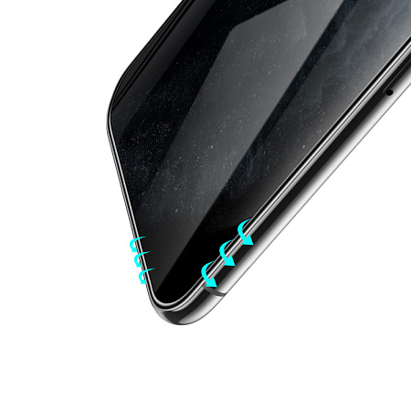 Защитное стекло на iPhone XS Max/11 Pro Max (A12 Pro), HOCO, Privacy Nano 3D full screen edges, черное