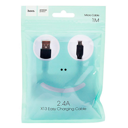 USB Кабель Micro, HOCO, X13, черный