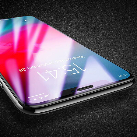 Защитное стекло на iPhone XS Max/11 Pro Max (A5), HOCO, New 3D quick-adhesive anti-blue ray tempered glassr , черное