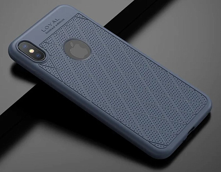 Чехол силиконовый для iPhone XS Max, Admire series protective case, HOCO, синий