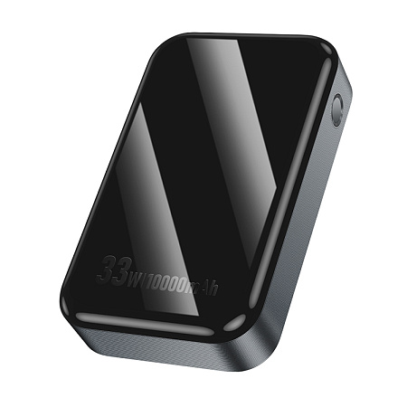 Универсальный Доп. Аккумулятор 10000mAh, Q30, HOCO, 1 USB-A 22.5W, 1 PD 33W, с дисплеем, серый