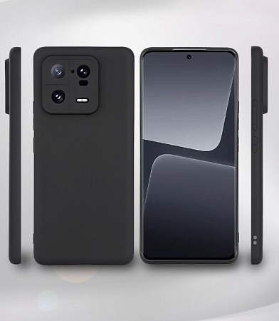 Чехол силиконовый для Xiaomi 13 Pro, с защитой камеры, X-CASE, черный