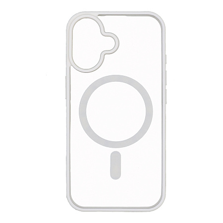 Чехол силиконовый для iPhone 16 Plus, Магнитный (MagSafe), X-CASE, белый