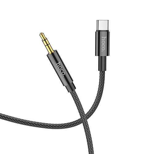 AUX Audio кабель 3,5 мм на Type-C, UPA19, HOCO, черный