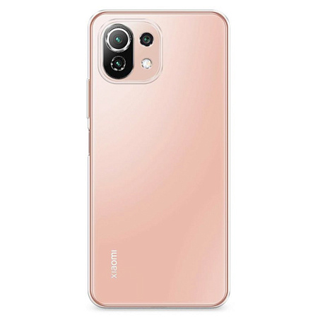 Чехол силиконовый для Xiaomi Mi 11 lite (5G), с защитой камеры, X-CASE, прозрачный
