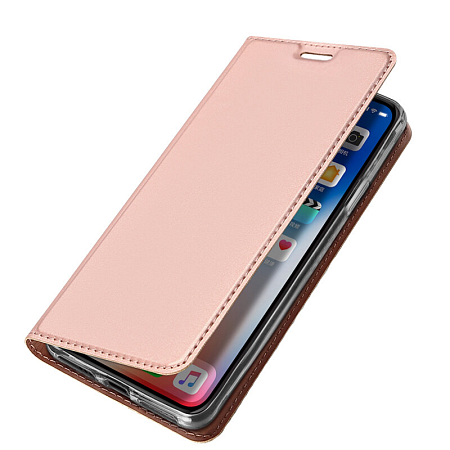 Чехол-книжка для iPhone X/XS, DU DU, боковой, розовый