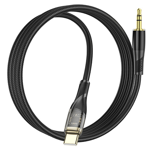 AUX Audio кабель 3,5 мм на Type-C, UPA25, HOCO, черный
