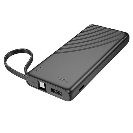 Универсальный Доп. Аккумулятор 5000mAh, J129, HOCO, 1 USB (5V/2A), провод Type-C, черный