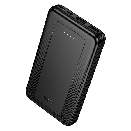 Универсальный Доп. Аккумулятор 10000mAh, J165, HOCO, 2 USB (5V/2.0A), черный