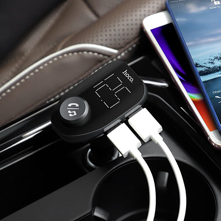 Bluetooth FM модулятор, E45, HOCO, черный