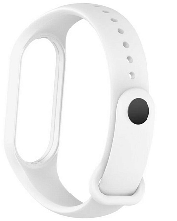 Ремешок на руку для Mi band 5/6/7, силиконовый, белый