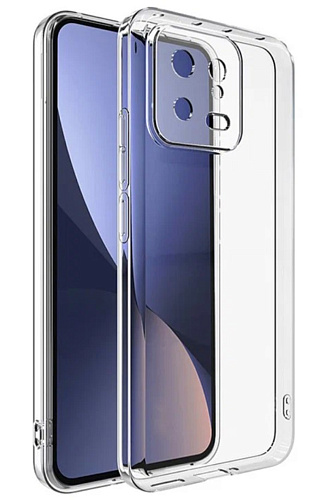 Чехол силиконовый для Xiaomi 13, c защитой камеры, X-CASE, прозрачный