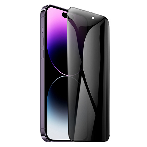 Защитное стекло для iPhone 14 Pro Max, A777 Plus, HOCO, антишпионское, черное