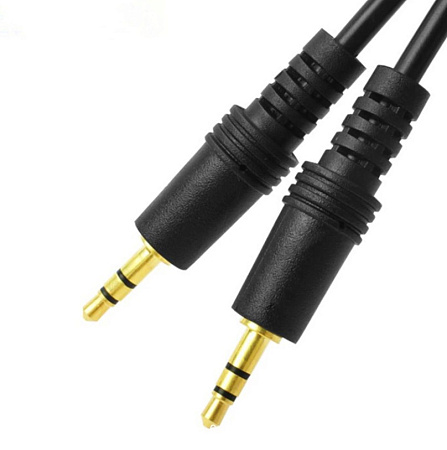 AUX Audio кабель 3,5 мм папа- 3,5 мм папа, 10 метров, цвет черный