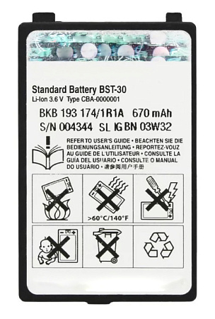 Аккумулятор для SonyEricsson BST-30 T230/K700/K500 770mAh
