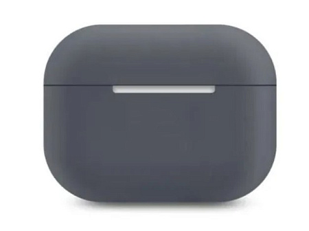 Чехол силиконовый для Airpods Pro/Pro 2, X-CASE, темно-серый (High ash)