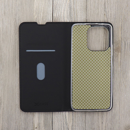 Чехол-книжка для Xiaomi Redmi Note 13 (4G), X-CASE, боковой, черный