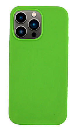 Чехол-накладка для iPhone 14 Pro Max, Silicon Case, без лого, ярко-зеленый