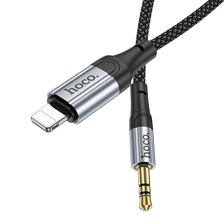 AUX Audio кабель 3,5 мм на Lightning, UPA26, HOCO, черный