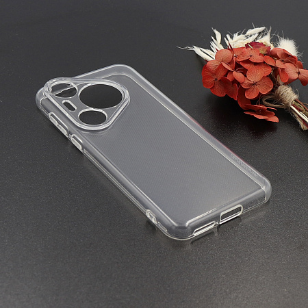 Чехол силиконовый для HUAWEI Pura 70 Pro, с защитой камеры, X-CASE, прозрачный