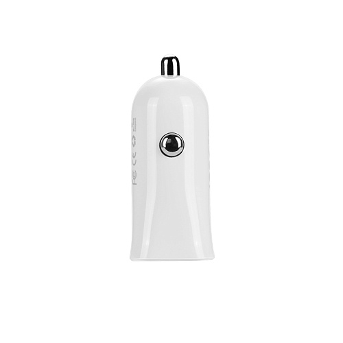 Автомобильное зарядное устройство, 2 USB 2.4A (Z12), белый