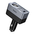 Разветвитель прикуривателя на 1 USB 15W + 2 PD 30W + 1 прикуриватель, Z59A, HOCO, черный
