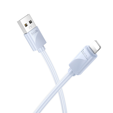 USB дата кабель Lightning, HOCO, X114, 1 метр, ток до 2.4А, цвет синий