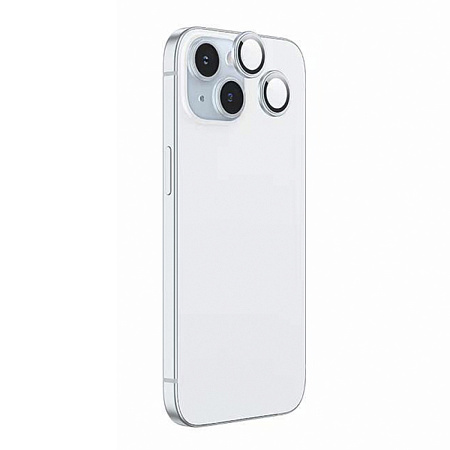 Защитное стекло для iPhone 15/15 Plus, V13, HOCO, на заднюю камеру, светло-голубой