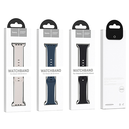 Ремешок на руку для Apple Watch 38/40/41/42 мм, HOCO, WA15, Silicon, серый