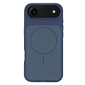 Чехол-накладка для iPhone 17 Air, Silicon Case, магнитный (MagSafe), с дизайном, без лого, X-CASE, синий
