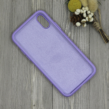 Чехол - накладка для iPhone XR, Silicon Case, без лого, сиреневый