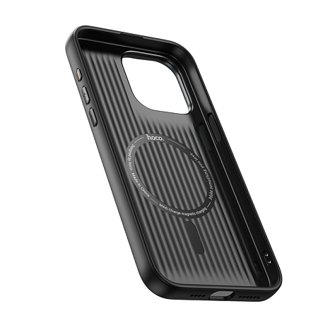 Чехол для iPhone 15 Pro Max, TPU+PU, Магнитный (MagSafe), AS8, HOCO, черный