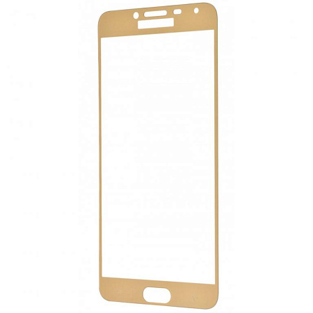 Защитное стекло на Samsung J700F, Galaxy J7/J7 Neo/J7 Duo, Silk Screen, 2.5D, золото, X-CASE