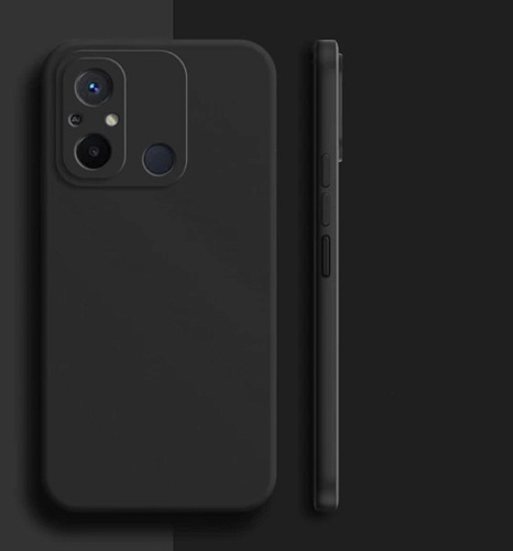 Чехол силиконовый для Xiaomi Redmi 12C (4G)/Redmi 11A/Poco C55, с защитой камеры, X-CASE, черный