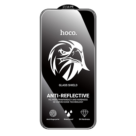 Защитное стекло для iPhone 16 Pro/17, A40, HOCO, прозрачность 95%, тонкая рамка