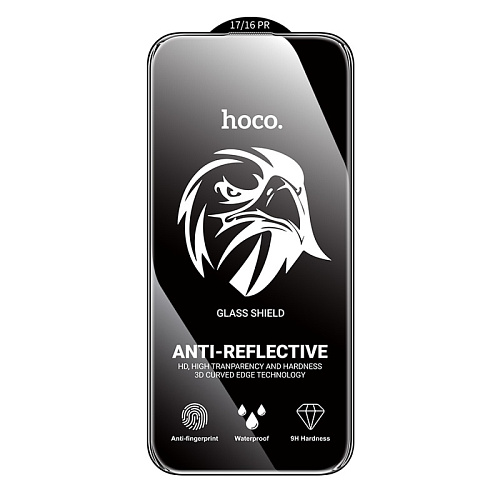 Защитное стекло для iPhone 16 Pro/17, A40, HOCO, прозрачность 95%, тонкая рамка