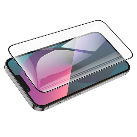 Защитное стекло на iPhone 13 Pro Max (6.7)/14 Plus, G7, HOCO, Full screen HD tempered glass, черное