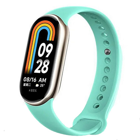 Ремешок на руку для Mi band 8/9, силиконовый, бирюзовый
