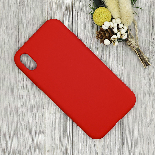 Чехол - накладка для iPhone XR, Silicon Case, без лого, красный